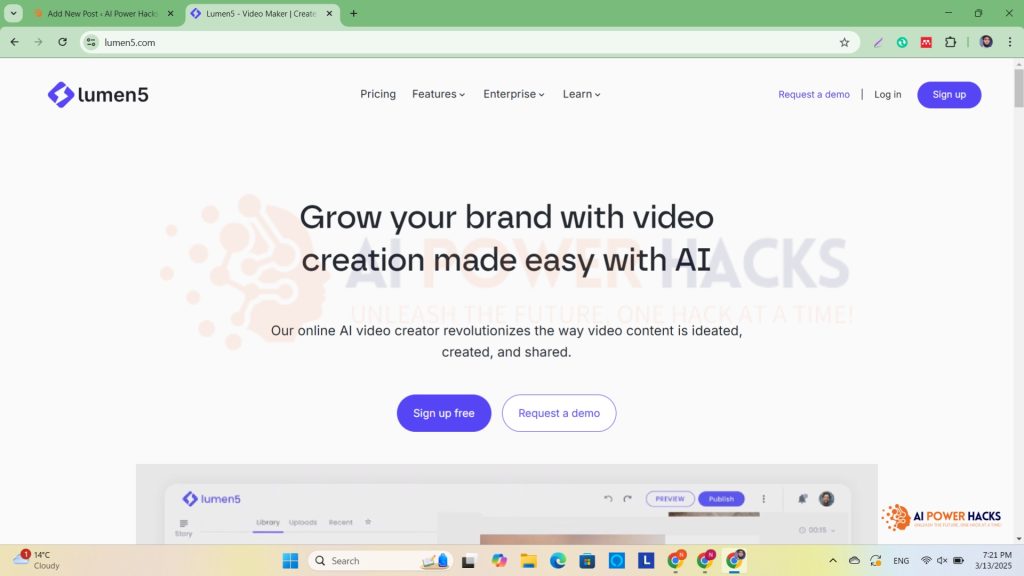 Lumen5 AI Video Generation Tool